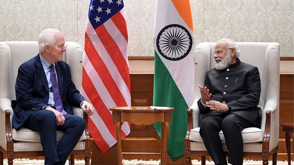 अमेरिकी कांग्रेस के प्रतिनिधिमंडल ने मोदी से की मुलाकात