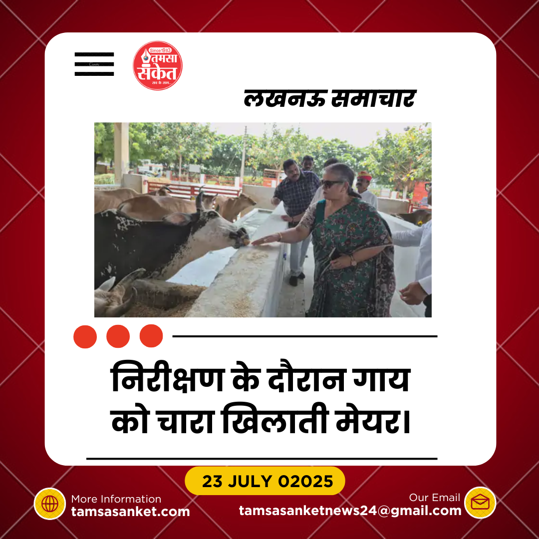 लखनऊ मेयर का गौशालाओं और विद्यालय का औचक निरीक्षण