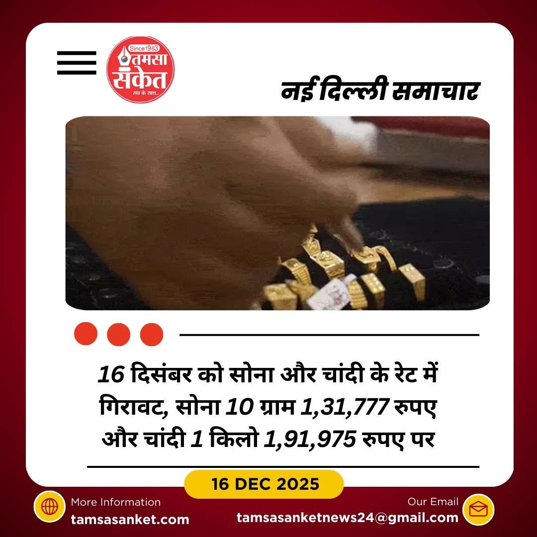 सोना-चांदी के दाम में गिरावट, 16 दिसंबर को 10 ग्राम सोना 1,472 रुपए सस्ता