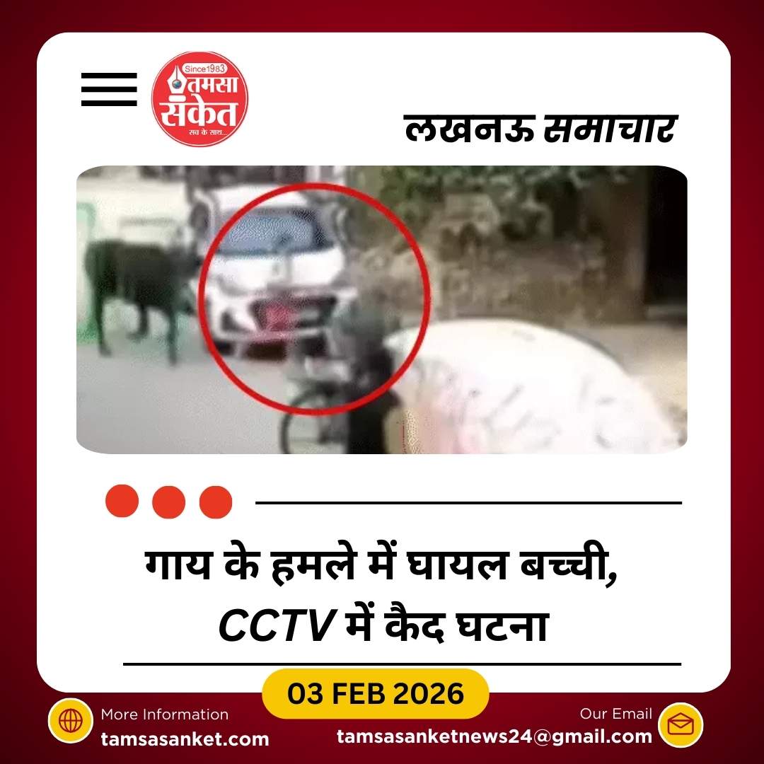 लखनऊ में गाय ने 12 साल की बच्ची पर किया हमला, बच्ची गंभीर रूप से घायल