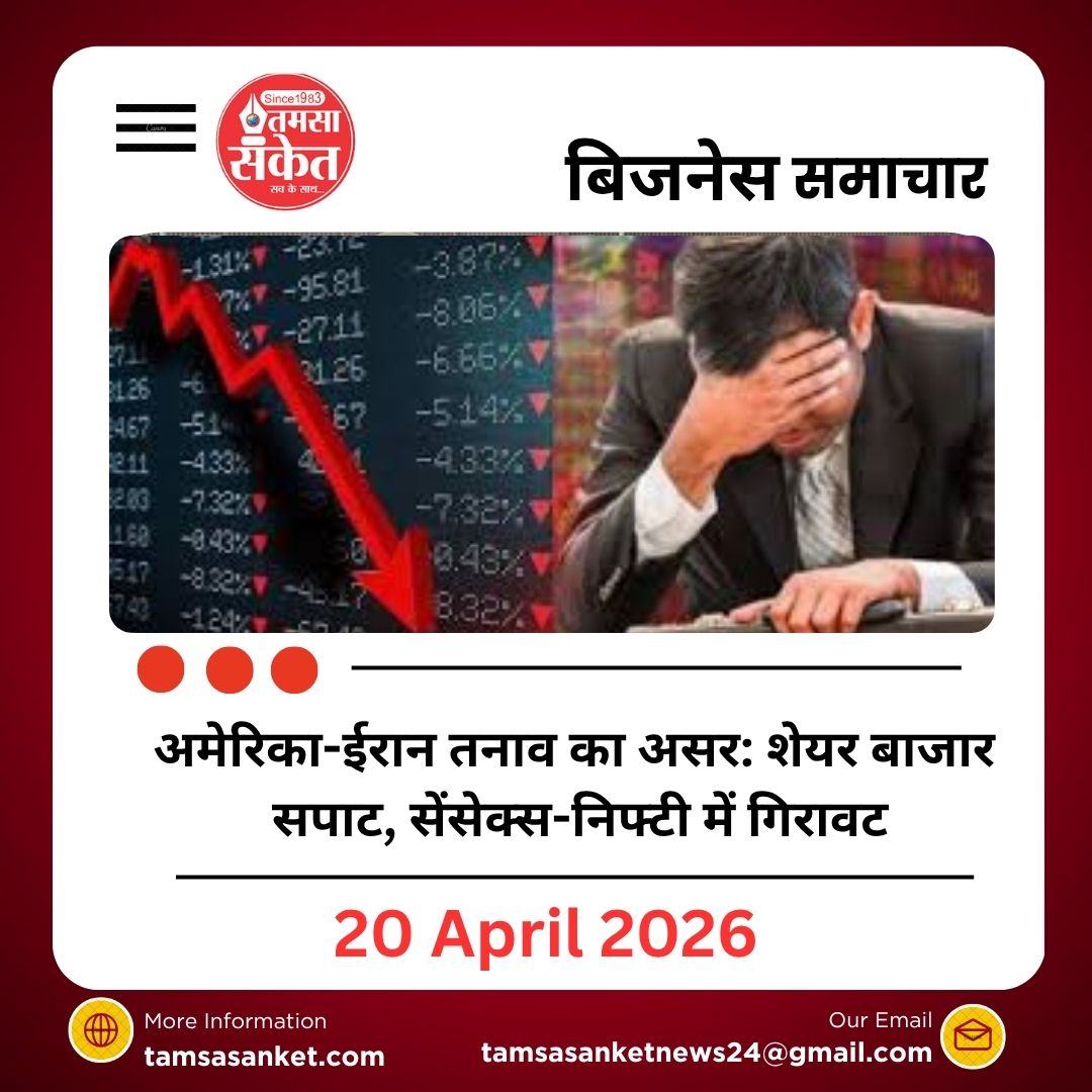 अमेरिका-ईरान तनाव का असर: शेयर बाजार सपाट, सेंसेक्स-निफ्टी में गिरावट