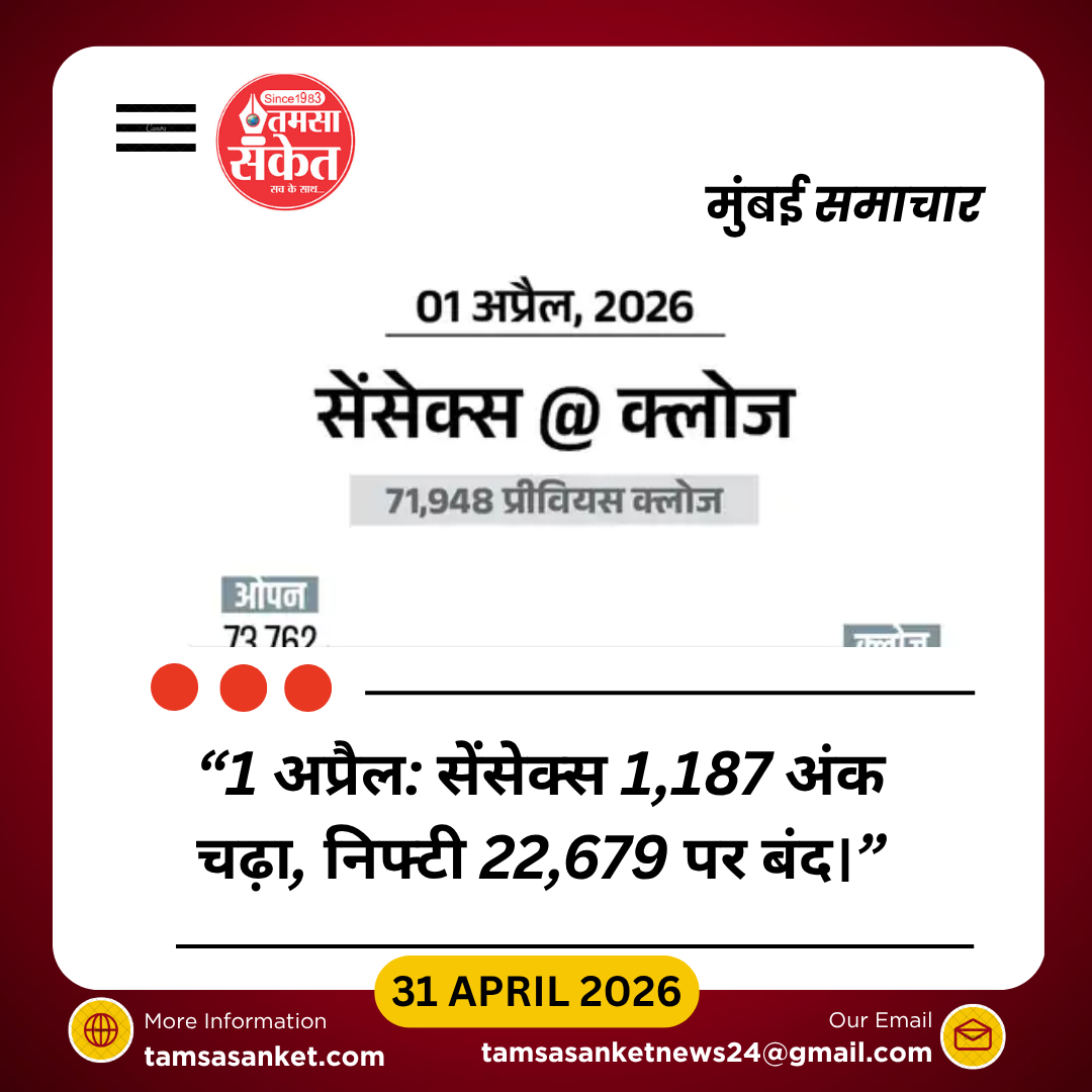 शेयर बाजार में जोरदार तेजी, सेंसेक्स 1,187 अंक चढ़ा