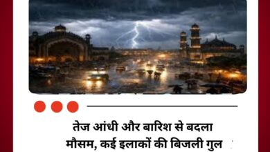लखनऊ में तेज आंधी और बारिश से बदला मौसम, कई इलाकों की बिजली गुल