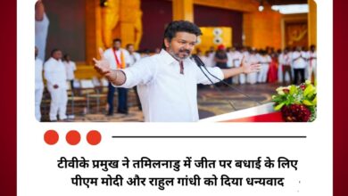 टीवीके प्रमुख विजय ने तमिलनाडु में जीत पर बधाई के लिए पीएम मोदी और राहुल गांधी को दिया धन्यवाद