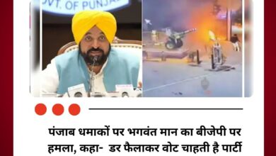 पंजाब धमाकों पर भगवंत मान का बीजेपी पर हमला, कहा डर फैलाकर वोट लेना चाहती है पार्टी