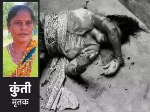 आगरा में पत्नी की चाकू मारकर हत्या के मामले में पुलिस जांच का दृश्य।