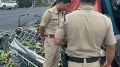 मध्य प्रदेश के धार जिले में आगरा-मुंबई नेशनल हाईवे पर लगा लंबा ट्रैफिक जाम