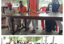 अंबेडकरनगर के आलापुर में भाजपा की संगठनात्मक बैठक में मौजूद पदाधिकारी और कार्यकर्ता।