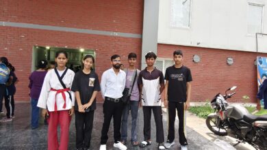 लखनऊ में राज्य ताइक्वांडो प्रतियोगिता में भाग लेने पहुंचे अंबेडकरनगर के खिलाड़ी।