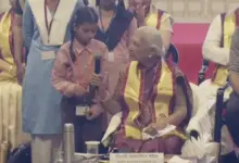 लखनऊ विश्वविद्यालय के दीक्षांत समारोह का दृश्य