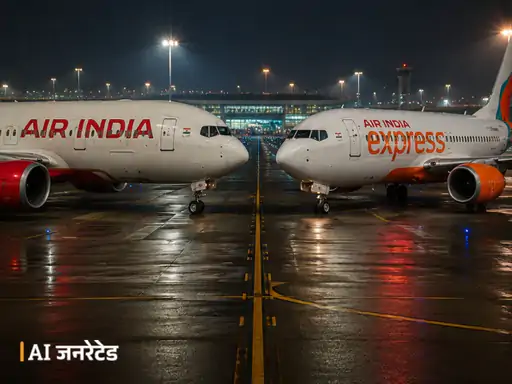 मुंबई एयरपोर्ट के रनवे पर एयर इंडिया और एयर इंडिया एक्सप्रेस के विमानों से जुड़ी घटना।