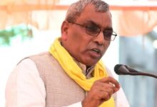 अंबेडकरनगर में मीडिया को संबोधित करते ओमप्रकाश राजभर।