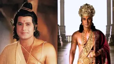 भारत मंडपम में आयोजित 'रामायण' कार्यक्रम के दौरान मंच पर मौजूद अभिनेता रणबीर कपूर।