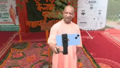 सीएम योगी आदित्यनाथ द्वारा गोरखपुर में पौधरोपण करते हुए दृश्य।