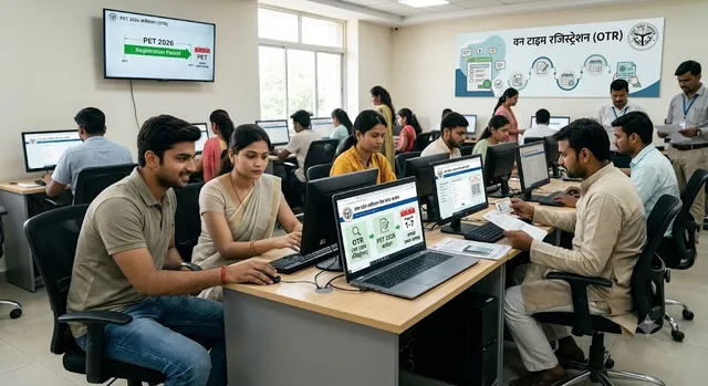 UPSSSC PET-2026 परीक्षा और ऑनलाइन आवेदन प्रक्रिया से जुड़ा सांकेतिक चित्र।