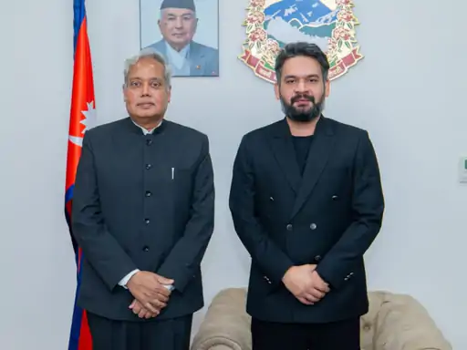 बालेन शाह और भारतीय राजदूत नवीन श्रीवास्तव की बैठक