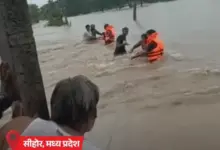 भारी बारिश के बाद जलभराव से प्रभावित इलाका