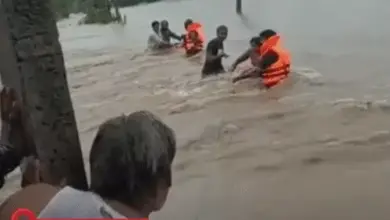 भारी बारिश के बाद जलभराव से प्रभावित इलाका