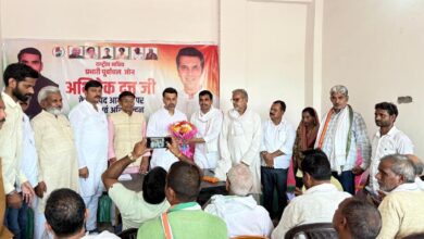 अंबेडकरनगर में कांग्रेस सहप्रभारी अभिषेक दत्त का कार्यकर्ताओं ने स्वागत किया