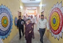 अंबेडकरनगर कलेक्ट्रेट में EVM वीवीपैट स्ट्रांग रूम का निरीक्षण करतीं जिला निर्वाचन अधिकारी ईशा प्रिया