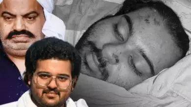 झांसी हादसे में अतीक अहमद के बेटे अबान की क्षतिग्रस्त कार