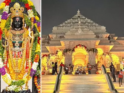 अयोध्या राम मंदिर की पहली मंजिल पर स्थित राम दरबार, जहां अब बिना पास दर्शन की सुविधा मिलेगी।