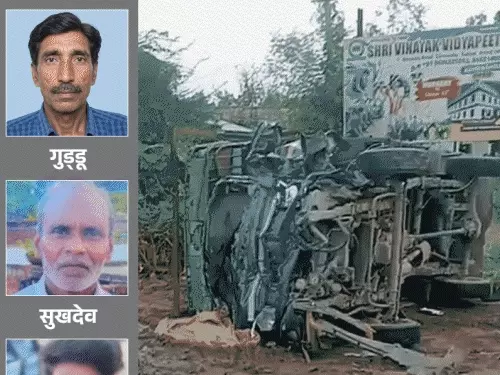 भिंड हाईवे पर पिकअप और ट्रक की भीषण टक्कर