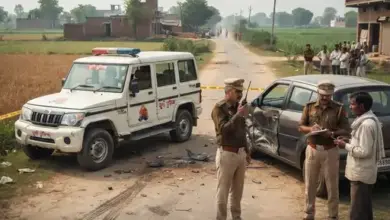 काकोरी में पुलिस टीम पर SUV से हमला