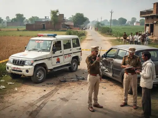 काकोरी में पुलिस टीम पर SUV से हमला