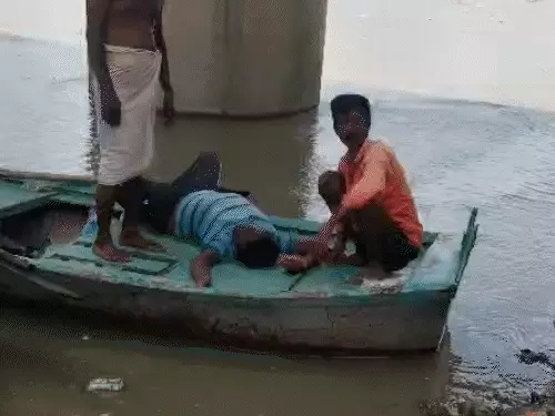 कानपुर में गंगा बैराज की पेयजल पाइपलाइन में लीकेज