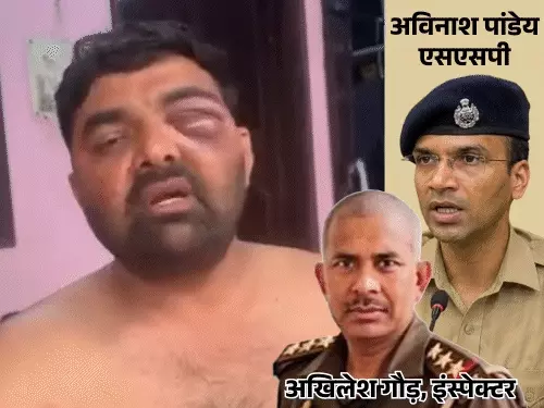 मेरठ में सपा नेताओं की पिटाई के आरोप के बाद पुलिसकर्मियों पर कार्रवाई