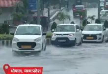 भारी बारिश के बाद बाढ़ और जलभराव का दृश्य