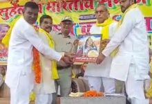 ओपी राजभर से मिलते गोंड समाज के प्रतिनिधि