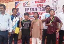 ताइक्वांडो प्रतियोगिता में पदक जीतने वाले अंबेडकरनगर के खिलाड़ी