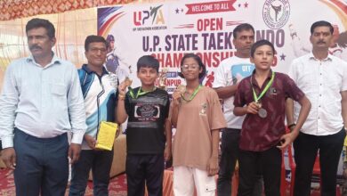 ताइक्वांडो प्रतियोगिता में पदक जीतने वाले अंबेडकरनगर के खिलाड़ी