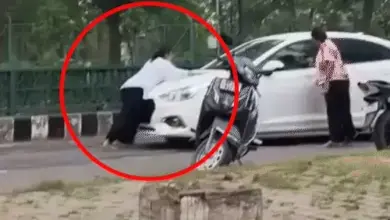 लखनऊ के जनेश्वर मिश्र पार्क के पास युवती को कार से टक्कर मारने की घटना