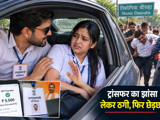 लखनऊ के पारा में स्वास्थ्यकर्मी से ठगी और छेड़छाड़ के आरोप की जांच करती पुलिस