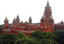 मद्रास हाईकोर्ट की इमारत का दृश्य