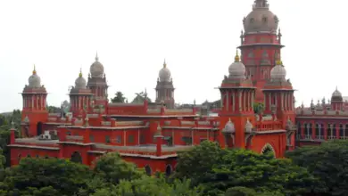 मद्रास हाईकोर्ट की इमारत का दृश्य