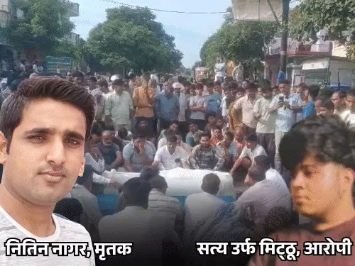 मेरठ के हस्तिनापुर में हत्या के बाद आरोपी के घर बुलडोजर लेकर पहुंची पुलिस और प्रशासन की टीम।