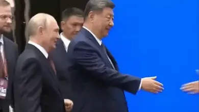 SCO समिट में प्रधानमंत्री नरेंद्र मोदी, शी जिनपिंग और व्लादिमिर पुतिन