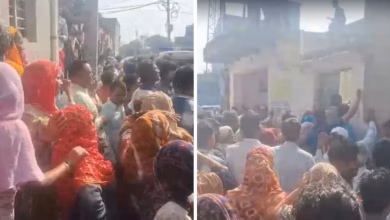 ग्रेटर नोएडा के रबूपुरा क्षेत्र में एक परिवार के पांच लोगों की संदिग्ध मौत से जुड़ा घटनास्थल।