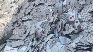 आगरा के धनौली और टेढ़ी बगिया में बरामद करीब पांच करोड़ रुपये की दवाओं की जांच।