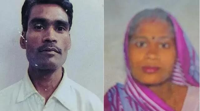 अंबेडकरनगर के मालीपुर थाना क्षेत्र में पति-पत्नी की संदिग्ध परिस्थितियों में मौत के मामले की जांच करती पुलिस।