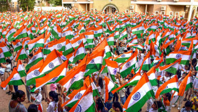 दिल्ली के कनॉट प्लेस में CJP की तिरंगा रैली से पहले सुरक्षा इंतजाम।