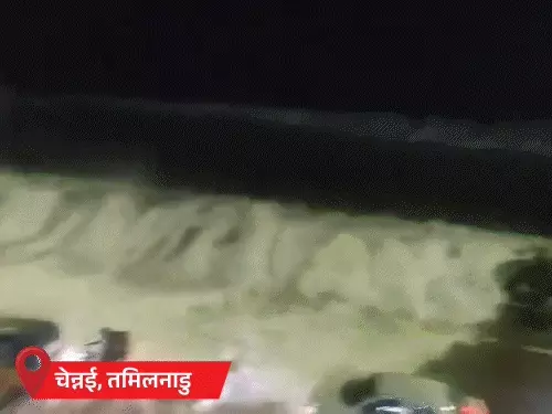 चक्रवात अर्नब के दौरान आंध्र प्रदेश में भारी बारिश और तेज हवाओं का असर।