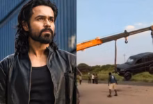 इमरान हाशमी की फिल्म गनमास्टर G9 के सेट पर SUV पलटने और वैन से टकराने का दृश्य।