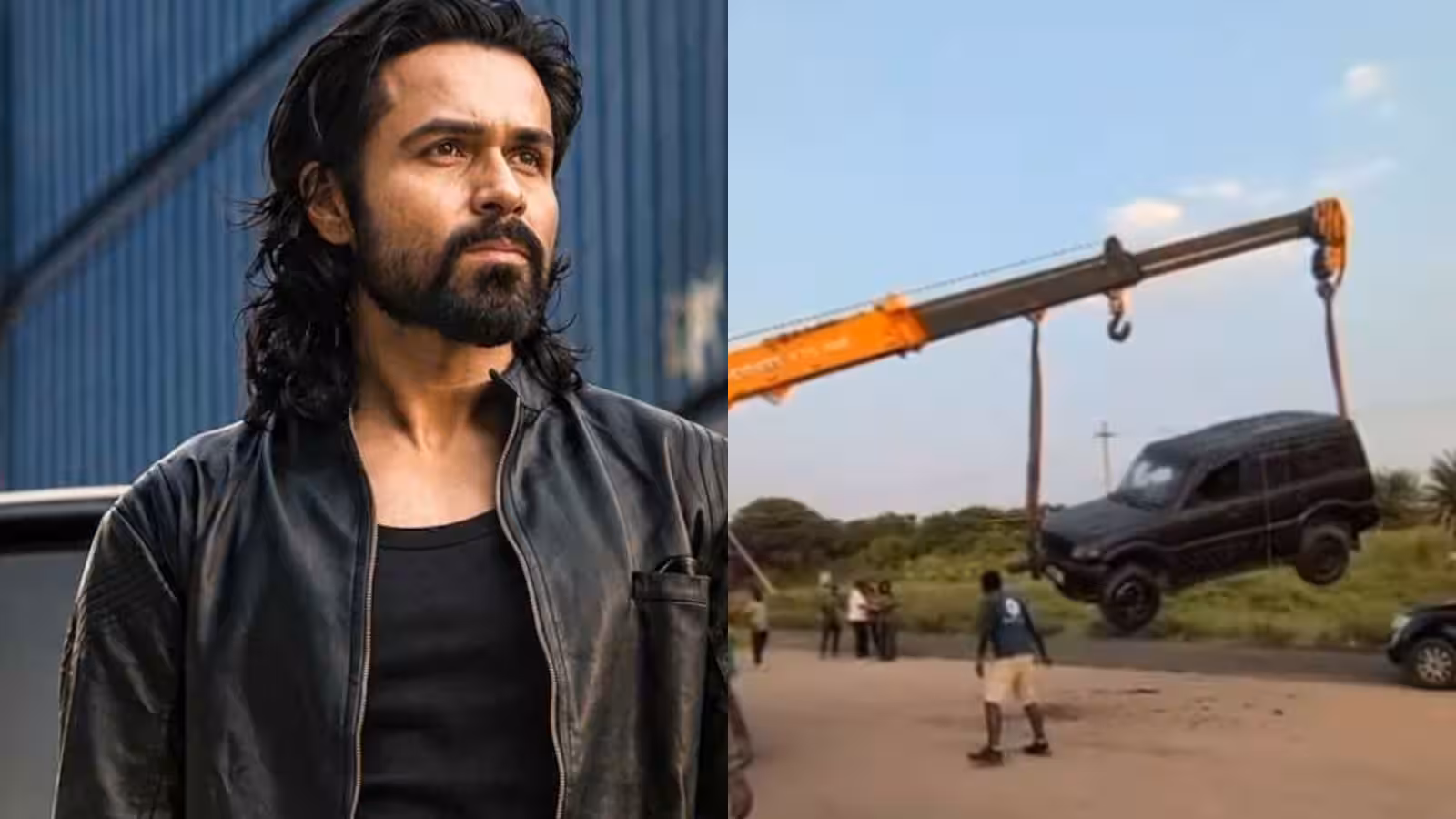 इमरान हाशमी की फिल्म गनमास्टर G9 के सेट पर SUV पलटने और वैन से टकराने का दृश्य।