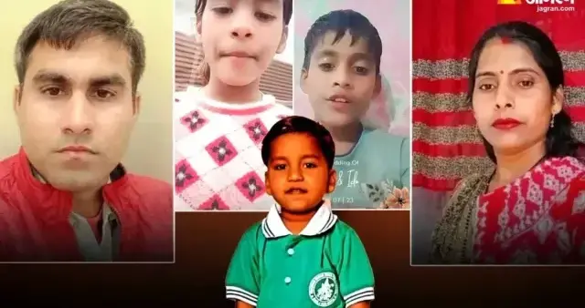 नगला पदम गांव में एक परिवार के पांच सदस्यों की मौत से जुड़े मामले की जांच कर रही पुलिस।