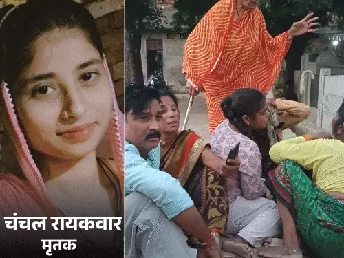 झांसी के सीपरी बाजार में युवती की हत्या के बाद घटनास्थल पर जांच करती पुलिस